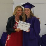 Dawn Harcey, RHCC RN, presents scholarship award to Jordan Thompson