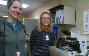 Nichole Kraemer, Lab, and Gina Turner